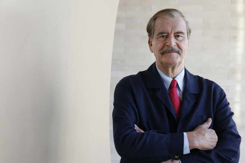 Former Mexico's President Vicente Fox was in Dallas meeting with investors for Mexico's...