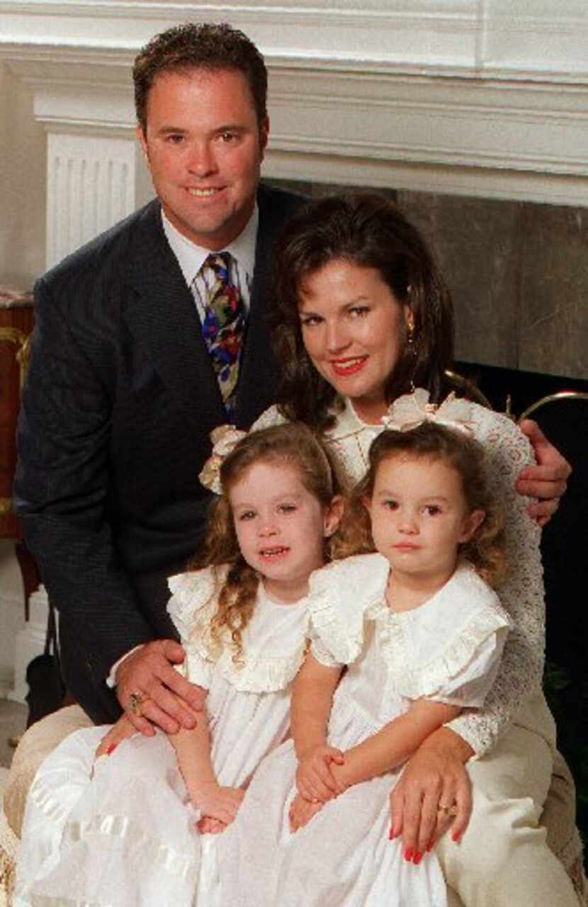 Stephen Jones with his wife Karen and daughters Jessica (left) and Jordan in 1996.