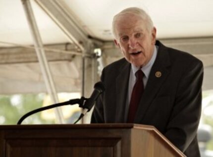  Rep.Â Sam Johnson atÂ the Samaritan Inn Village homeless shelter groundbreaking in McKinney...