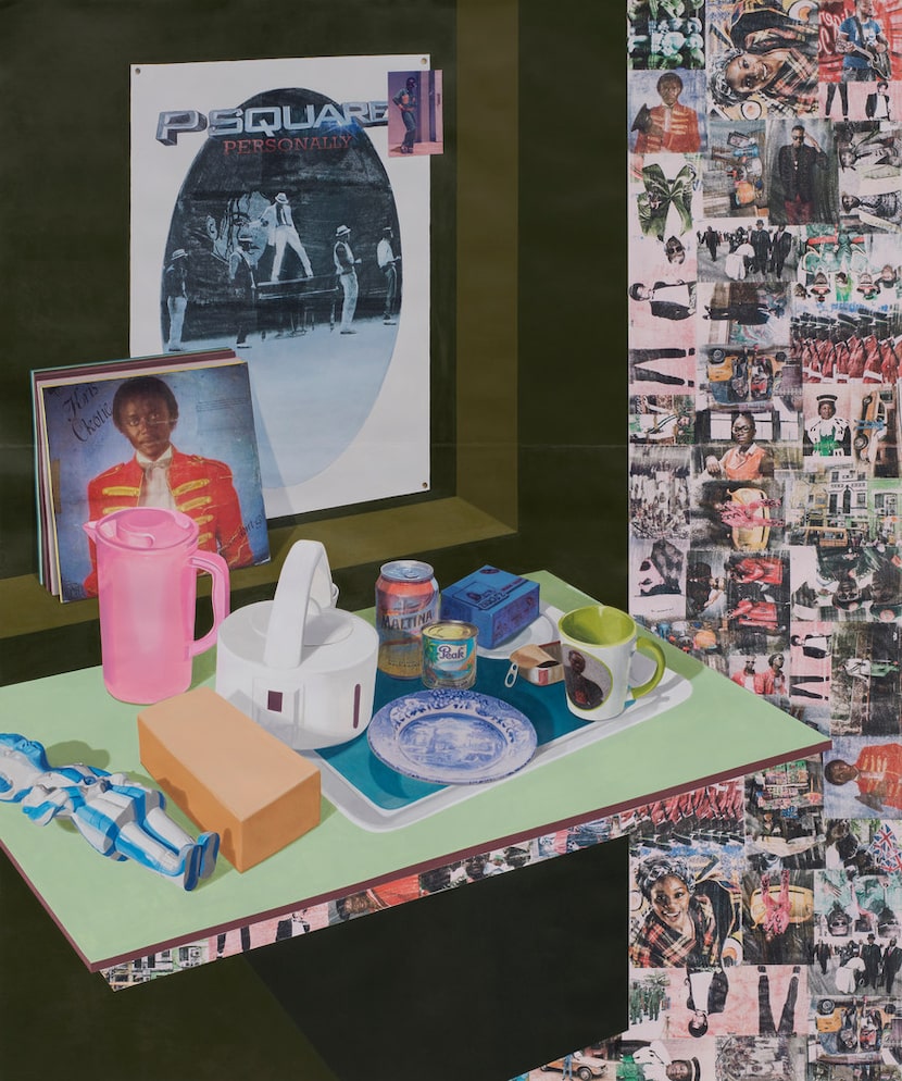 Njideka Akunyili Crosby's As We See You: Dreams of Jand,  2017. (The artist and Victoria...