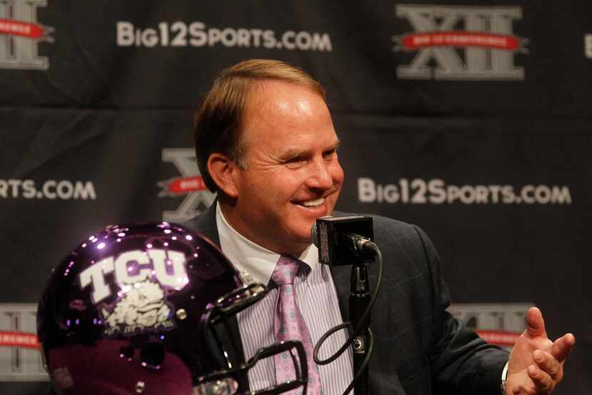 TCU football coach Gary Patterson, pictured during the Big 12 media days at the Omni Hotel...