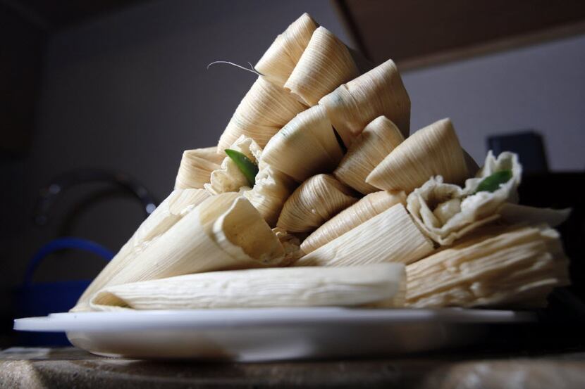 Tamales made of jalape–o and fresh cheese, commonly known as queso fresco, on Nov. 30, 2015...