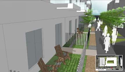 Early renderings presented to the city's Planning & Zoning Commission show a key part of the...