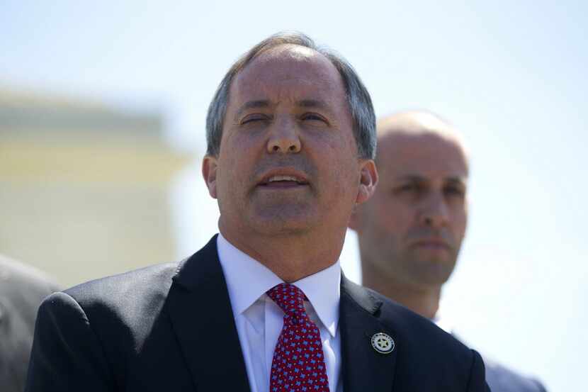 Texas Attorney General Ken Paxton (above) issued his nonbinding opinion Tuesday. Lt. Gov....