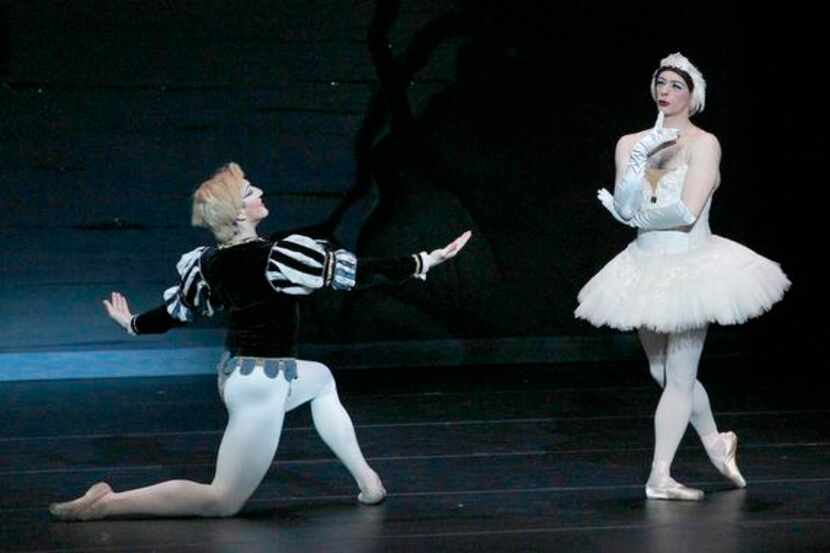 


 
Les Ballets Trockadero de Monte Carlo performs sendups of well-known classical ballets,...