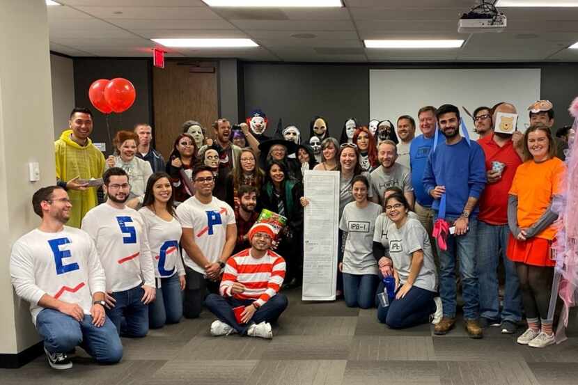 LJA Engineering Inc. workers celebrate Halloween.