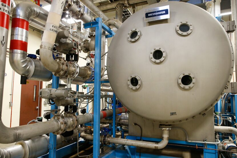 An ozone creating generator at the North Texas Municipal Water District complex in Wylie....