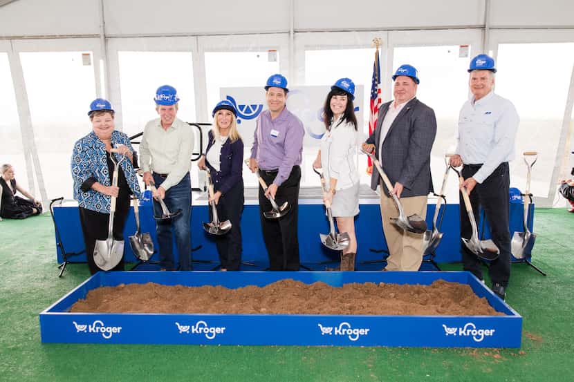 Groundbreaking Wednesday for the future Kroger-anchored Bonds Ranch Marketplace shopping...