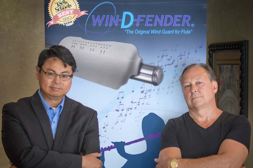 Clem Kwok, left, and Nathan Dooley, co-founders of Wind-D-Fender, are in a legal dispute...