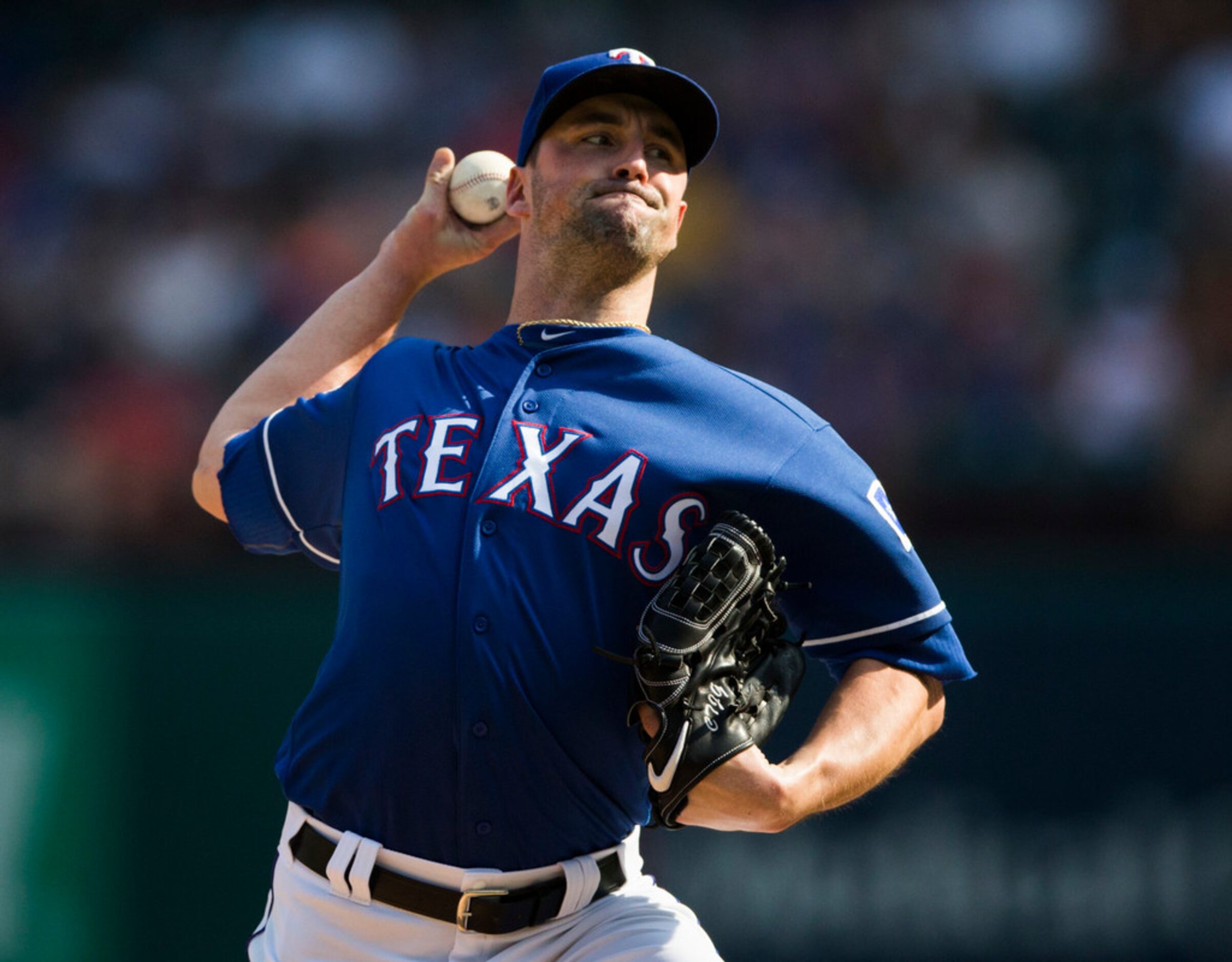 Texas Rangers starting pitcher Taylor Guerrieri (46) pitches during the seventh eighth...