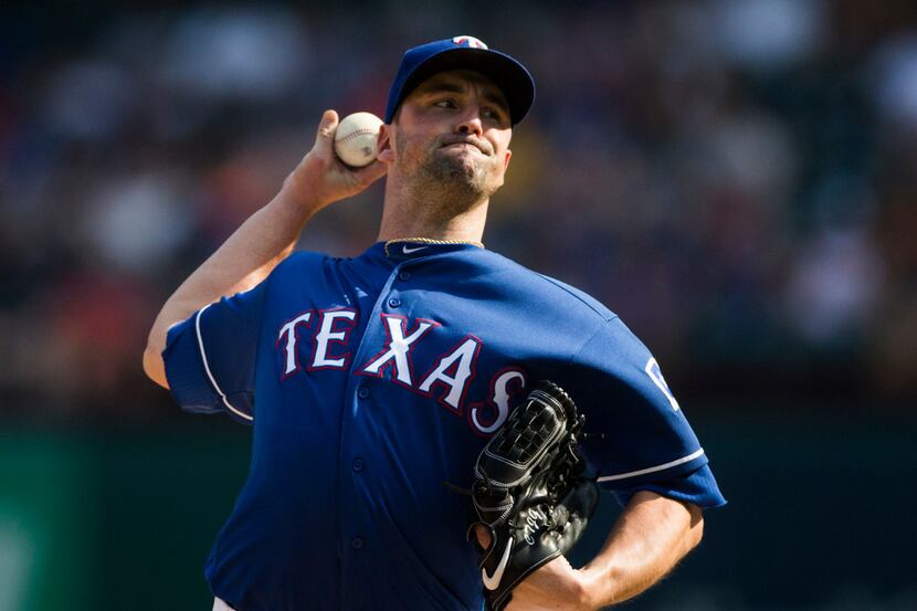 Texas Rangers starting pitcher Taylor Guerrieri (46) pitches during the seventh eighth...