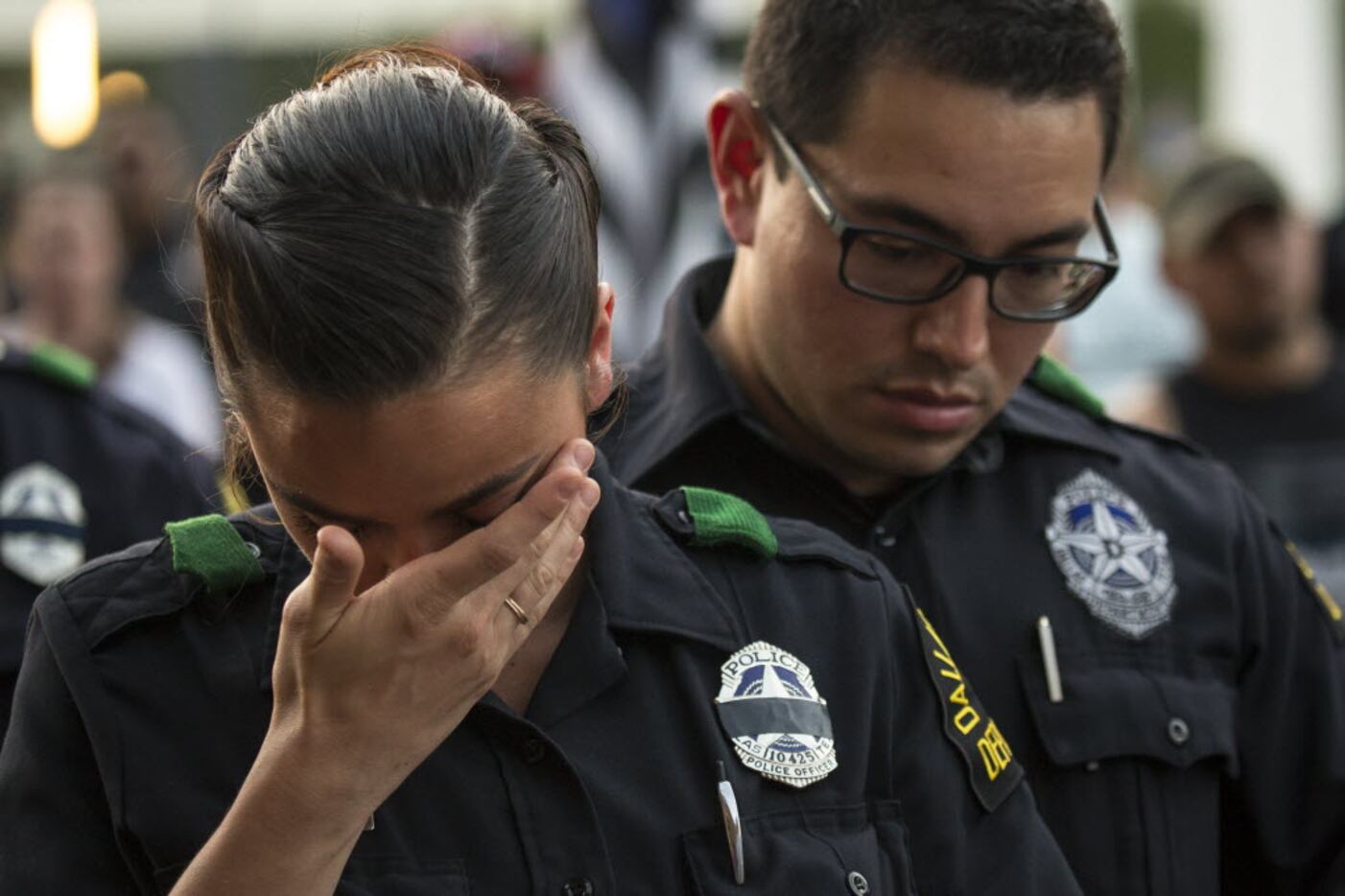 Officer Hanna Velazquez and her husband, Officer Adrian Velazquez, of the Dallas Police...