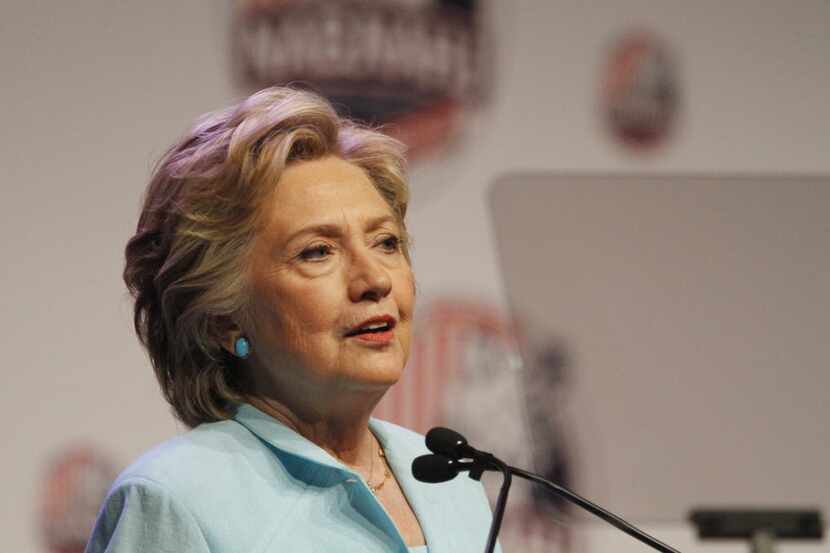 Democratic presidential candidate Hillary Clinton addressed the 2016 National Association of...