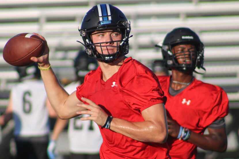 Prosper Rock Hill quarterback Kevin Sperry has totaled 12 touchdowns through his first four...