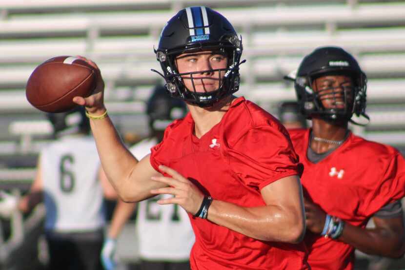 Prosper Rock Hill quarterback Kevin Sperry has totaled 12 touchdowns through his first four...