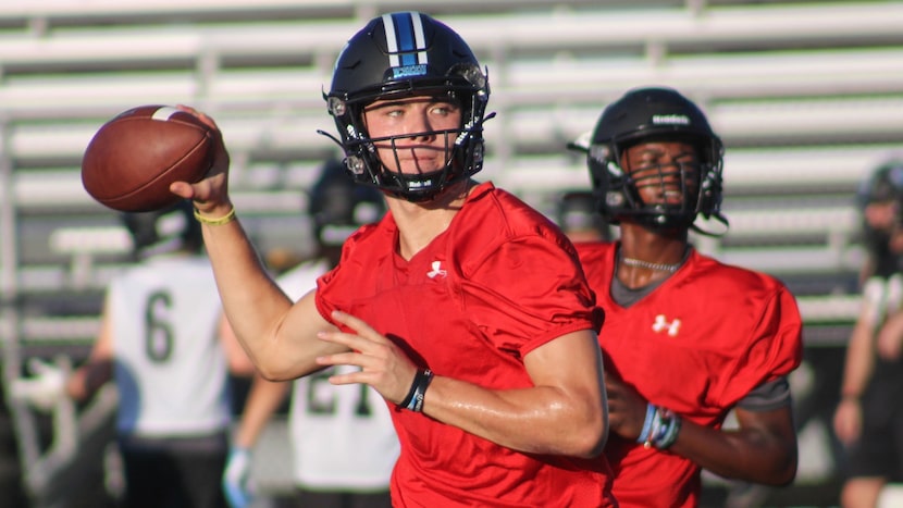 Prosper Rock Hill quarterback Kevin Sperry has totaled 12 touchdowns through his first four...