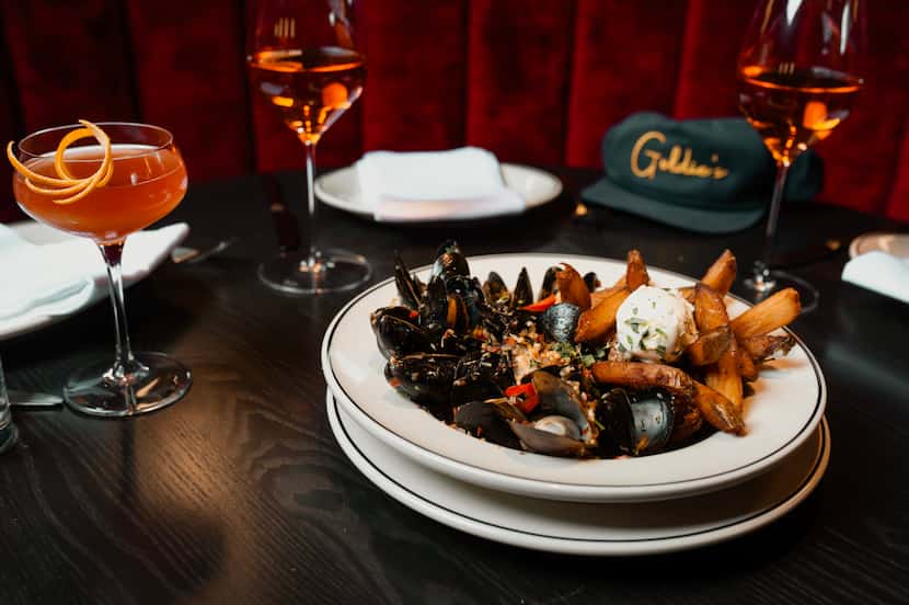 Dishes at Goldie's in Lake Highlands include mussels frites, which is made with french fries...