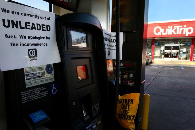 The QuikTrip gas station in Duncanville, TX at Cockrell Hill Rd and Hwy 67 had run out of...