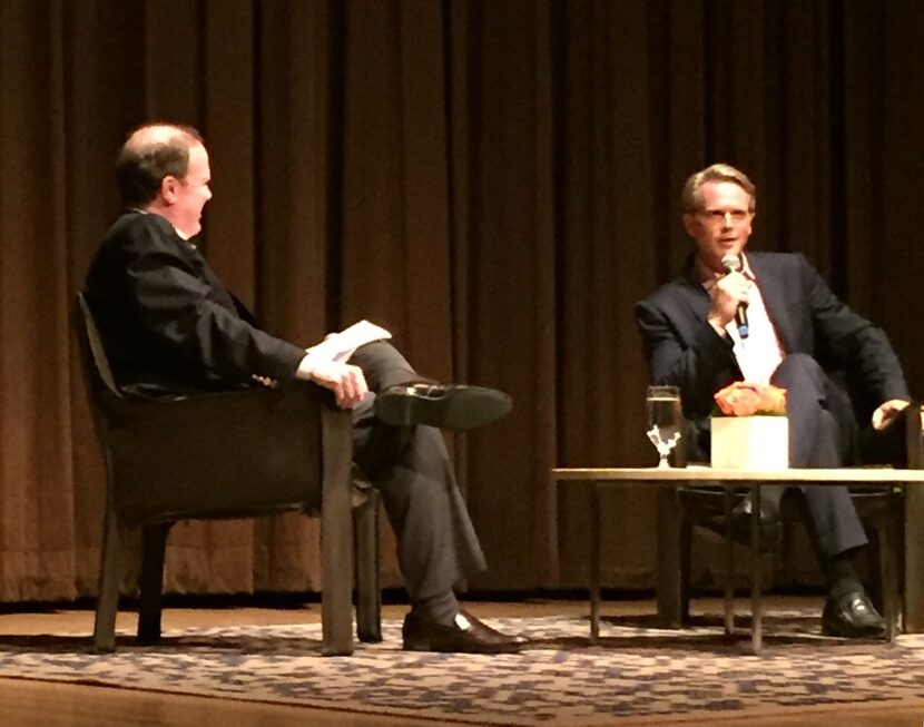 Cary Elwes (right) tells about working with Andre the Giant in The Princess Bride.