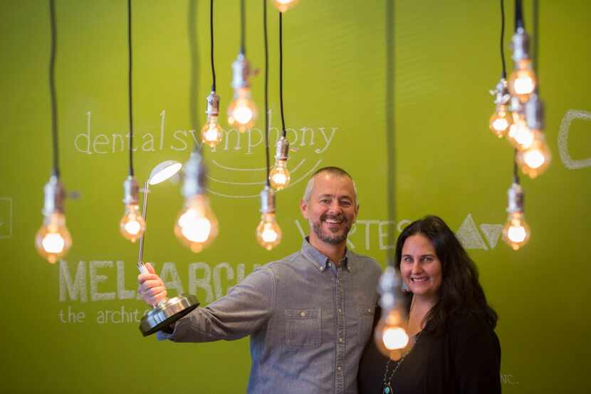  Portrait of Stephen and Carrie Fitzwater, owners of Modern Lantern, cordless lighting...