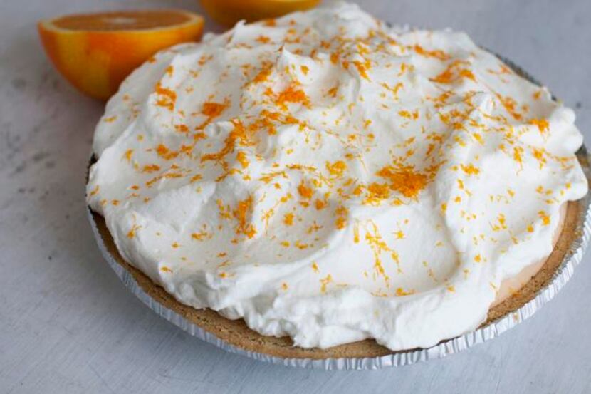 
Orange-Vanilla Ice Cream Pie with Orange Whipped Cream
