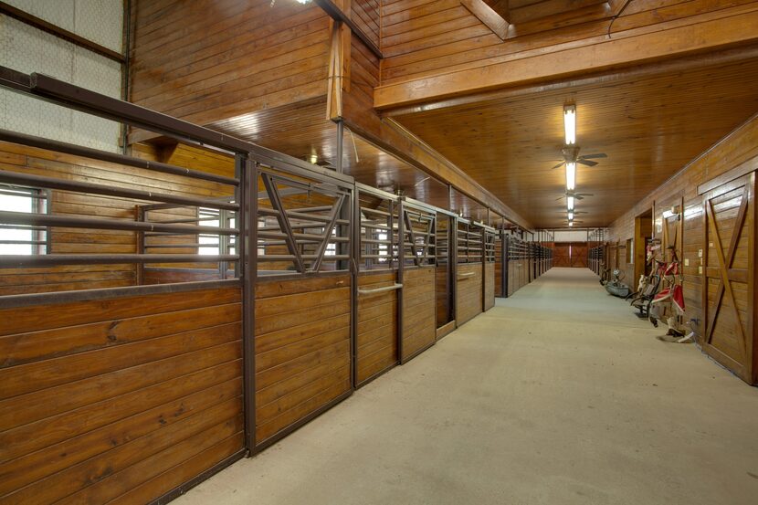 Inside the show barn