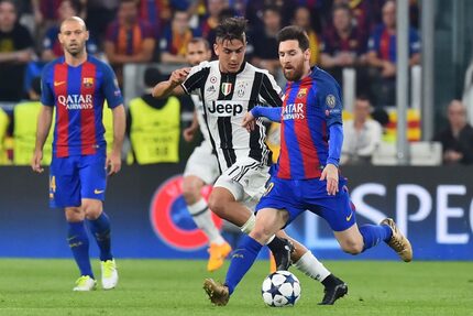 Paulo Dybala juega con el Inter y Lionel Messi, con el Barcelona. Foto GETTY IMAGES