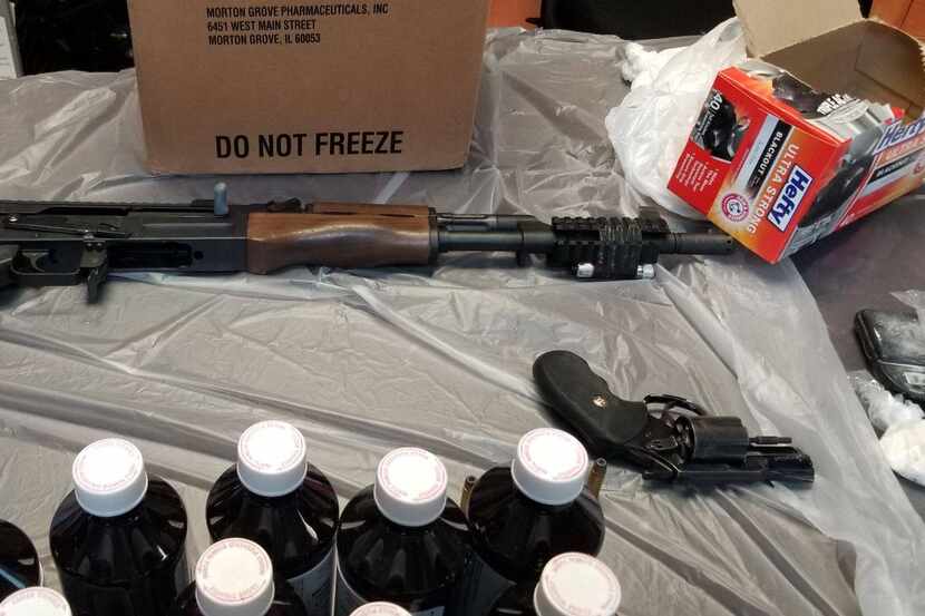 Evidence of illegal drugs and firearms recovered from the home of Anthony James Madrid