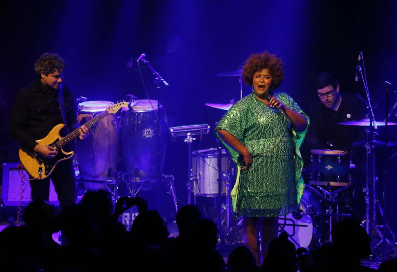 The Suffers perform the happy birthday song for a member of the audience at The Kessler...