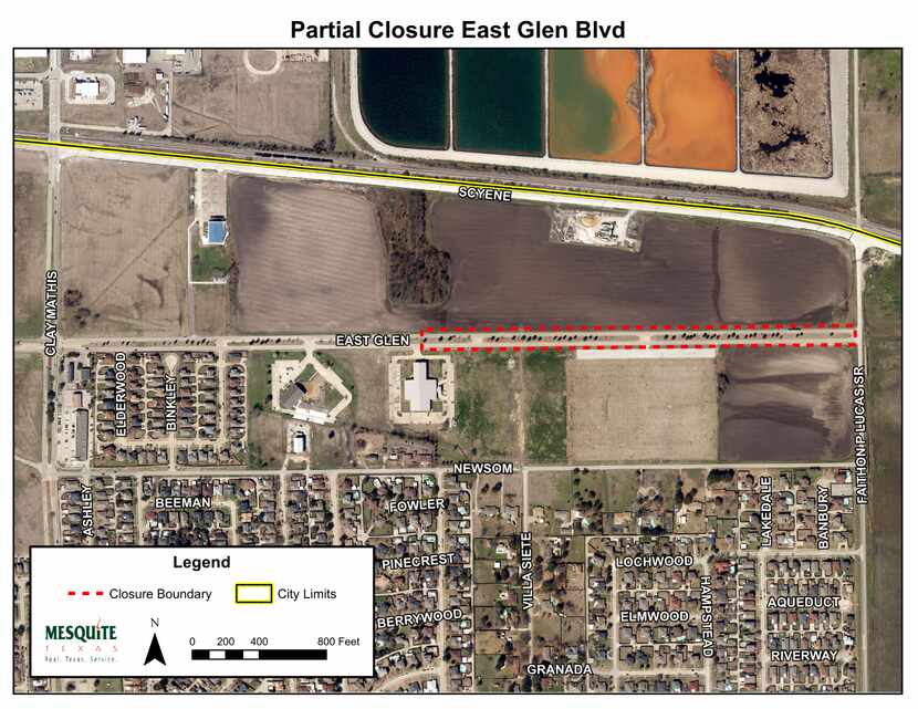 Part of East Glen Blvd. will close Monday as Oncor begins work relocating power poles.