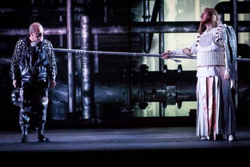 
From left: Christopher Purves as Alberich, Iain Paterson as Wotan
