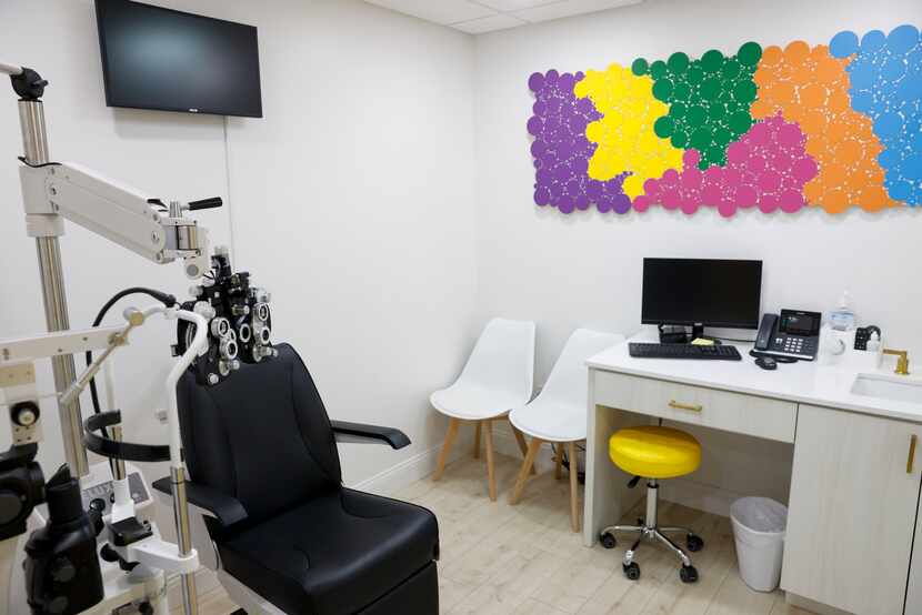 An eye exam room at the Alcon Children's Vision Center in Fort Worth, Monday, Jan. 9, 2023....