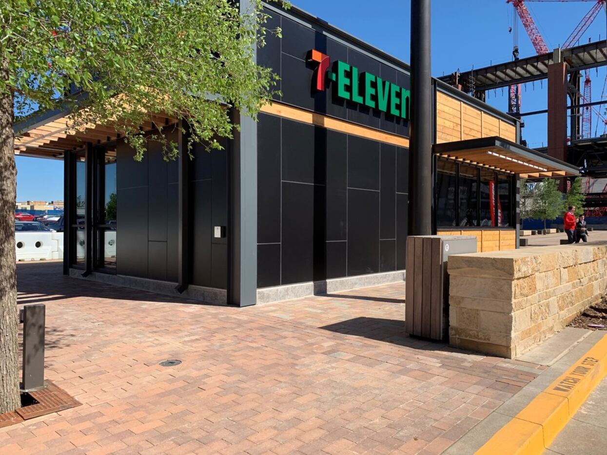 This 7-Eleven opened on April 19, 2019 in Arlington s new entertainment district, Texas Live.