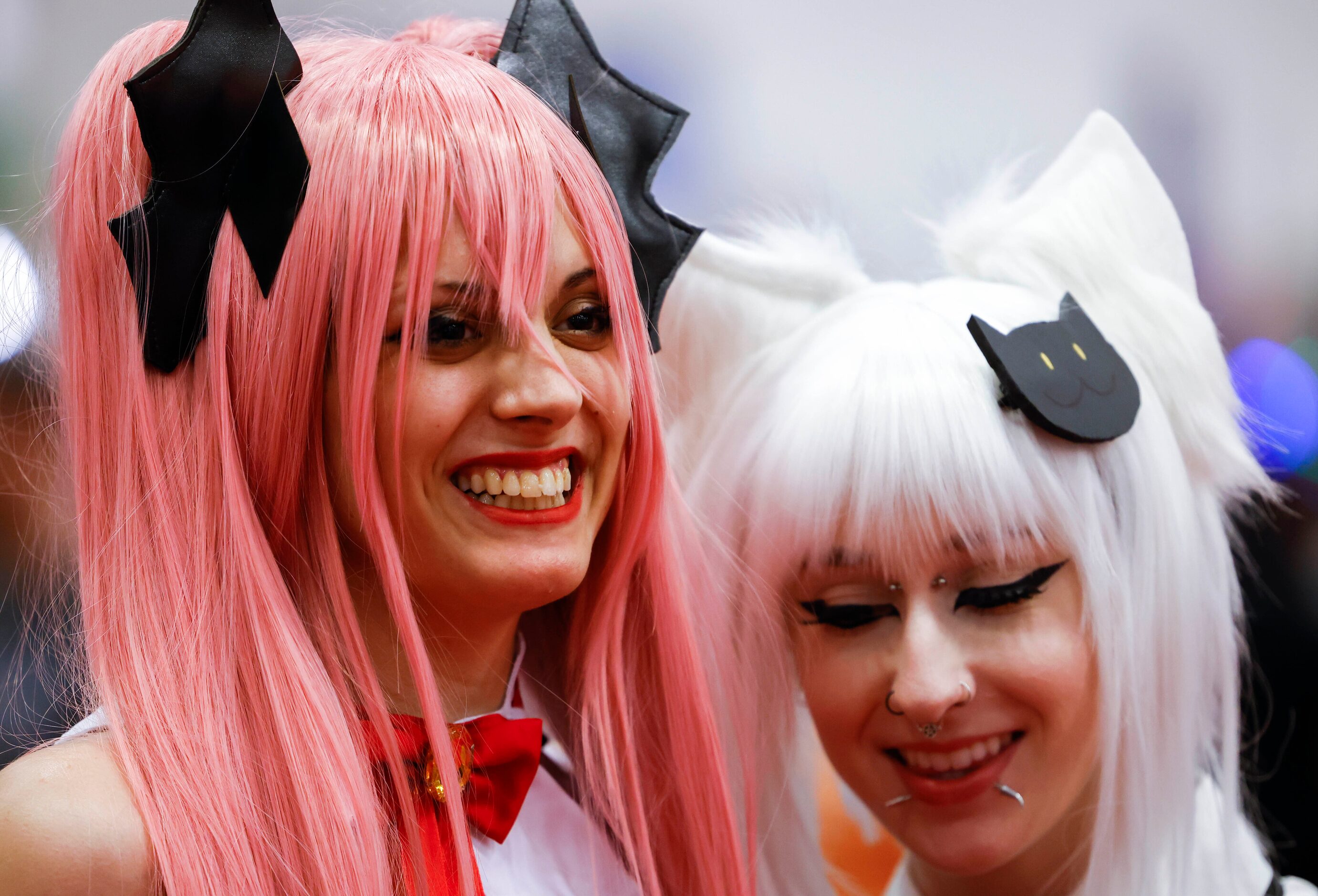 Crysta Janich (left) dressed as Krul Tepes from Seraph of the End, and Ashlee Harrington,...