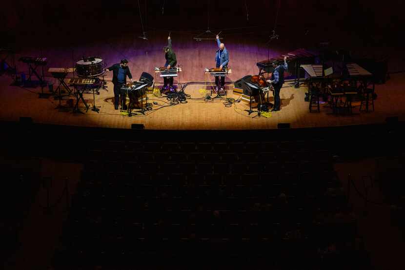 Sō Percussion performs Julia Wolfe's 'Forbidden Love' in a concert presented by the Dallas...