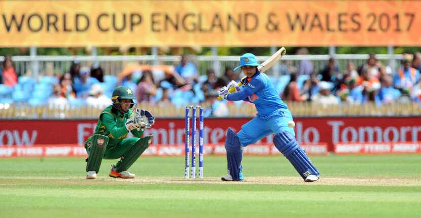 India captain Mithali Raj bats during an ICC Women's World Cup 2017 match between India and...