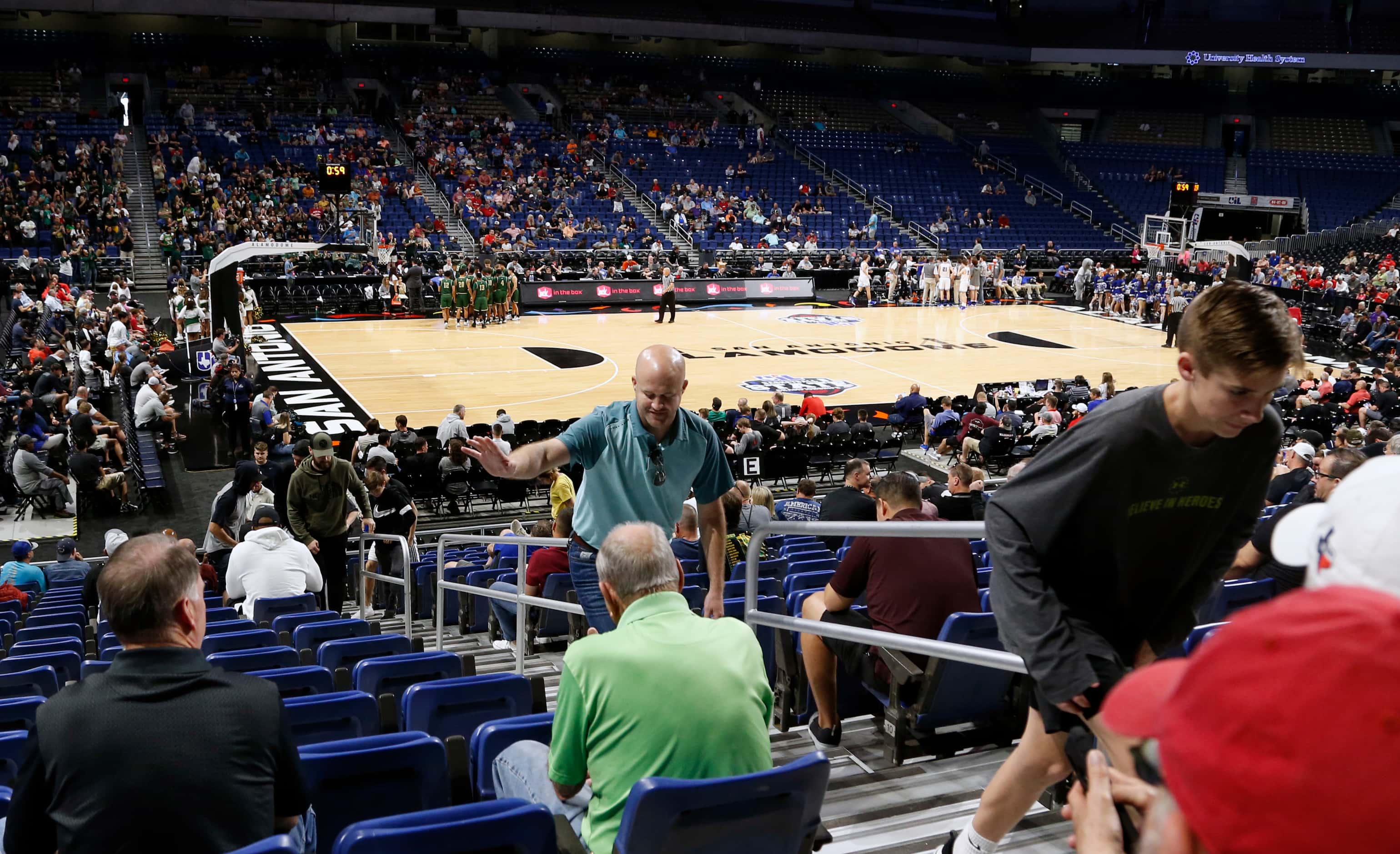At the conclusion of the Final 3A game, fans depart as the rest of thee tournament was...