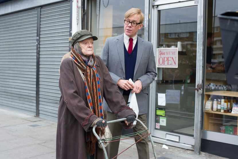 Maggie Smith, left, as Miss. Shepherd and Alex Jennings as Alan Bennett in the film, "The...