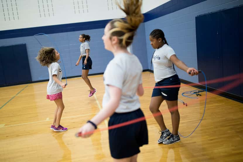 Najla Dreca (left), Alexandra Walton (center left), Mayme Fanning (center), and Caitlyn...