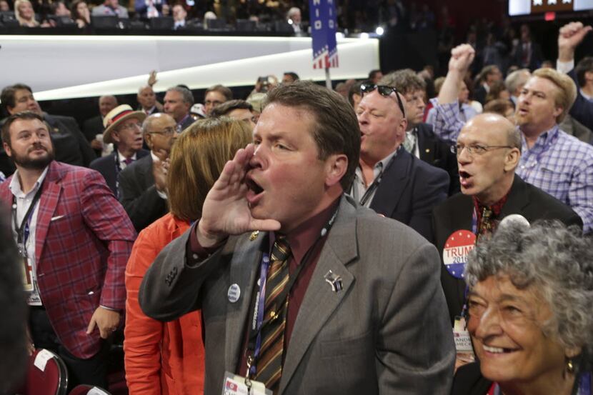 Boos and chants of "Keep your pledge!" mounted as Republican delegates realized that Sen....