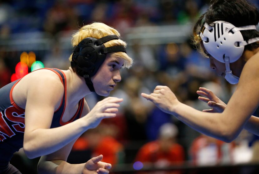 Euless Trinity's Mack Beggs wrestled Katy Morton Ranch's Chelsea Sanchez in the championship...