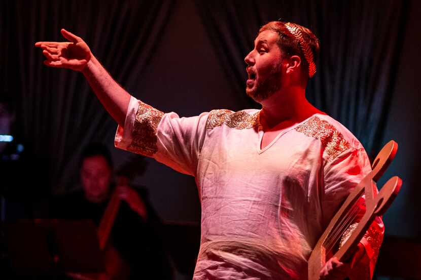 Nicholas Garza performs as Orphée during a dress rehearsal of American Baroque Opera Co.  ...