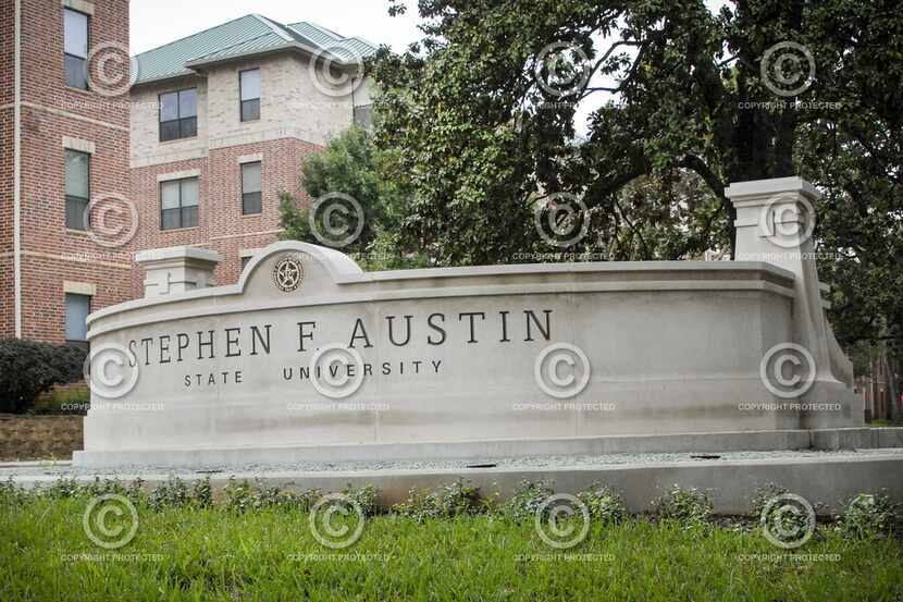 The entrance of Stephen F. Austin university,