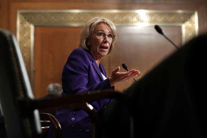 Betsy DeVos testified during her Senate confirmation hearing in January. (Chip...