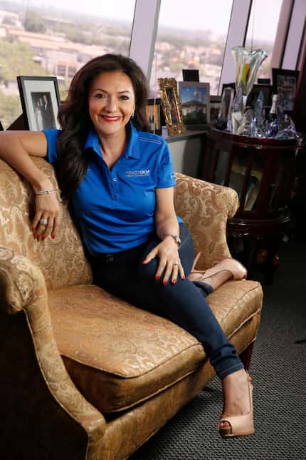 A portrait of Nina Vaca, owner of Dallas-based Pinnacle Group, at her office in Dallas on...