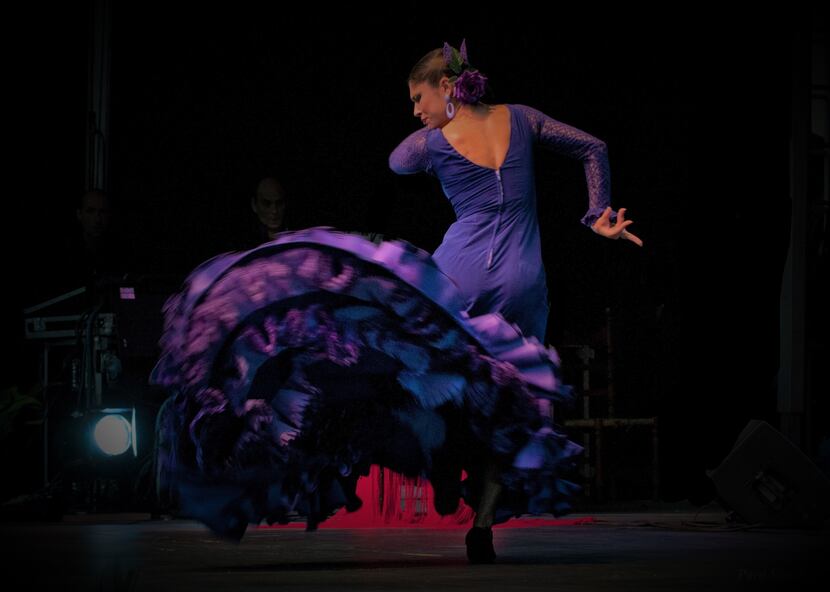 Flamenco dancer Lakshmi Basile performs at the Oak Cliff Flamenco Festival. The 2021 event...