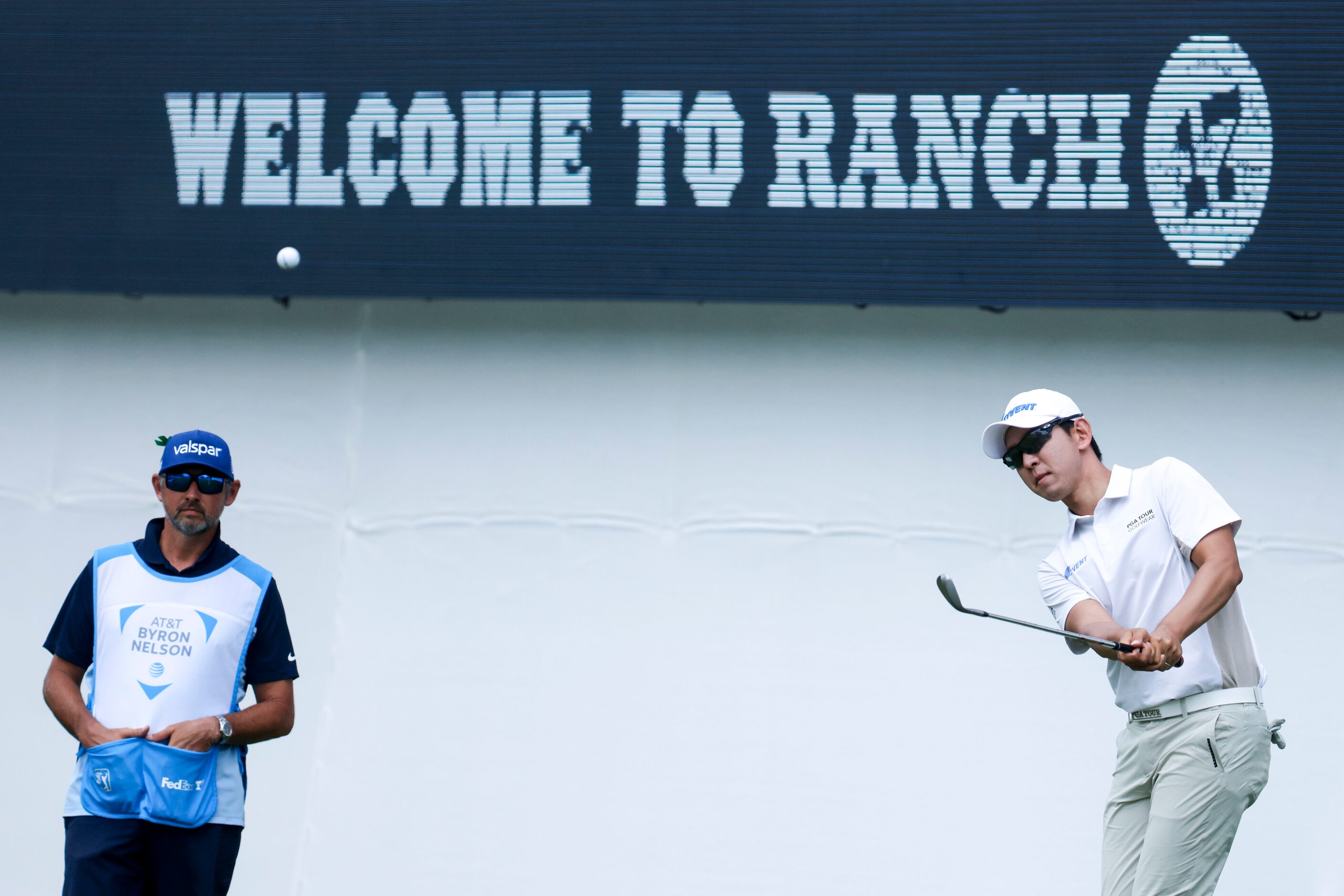 S.Y. Noh of South Korea, hits to the green on the 17th hole during the second round of the...