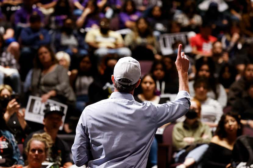 Democratic gubernatorial candidate Beto O'Rourke spoke to  students at El Centro College in...