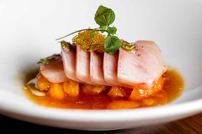 Hama chile, a yellowtail dish with ponzu, Thai chile and orange, is one of Uchi's most...