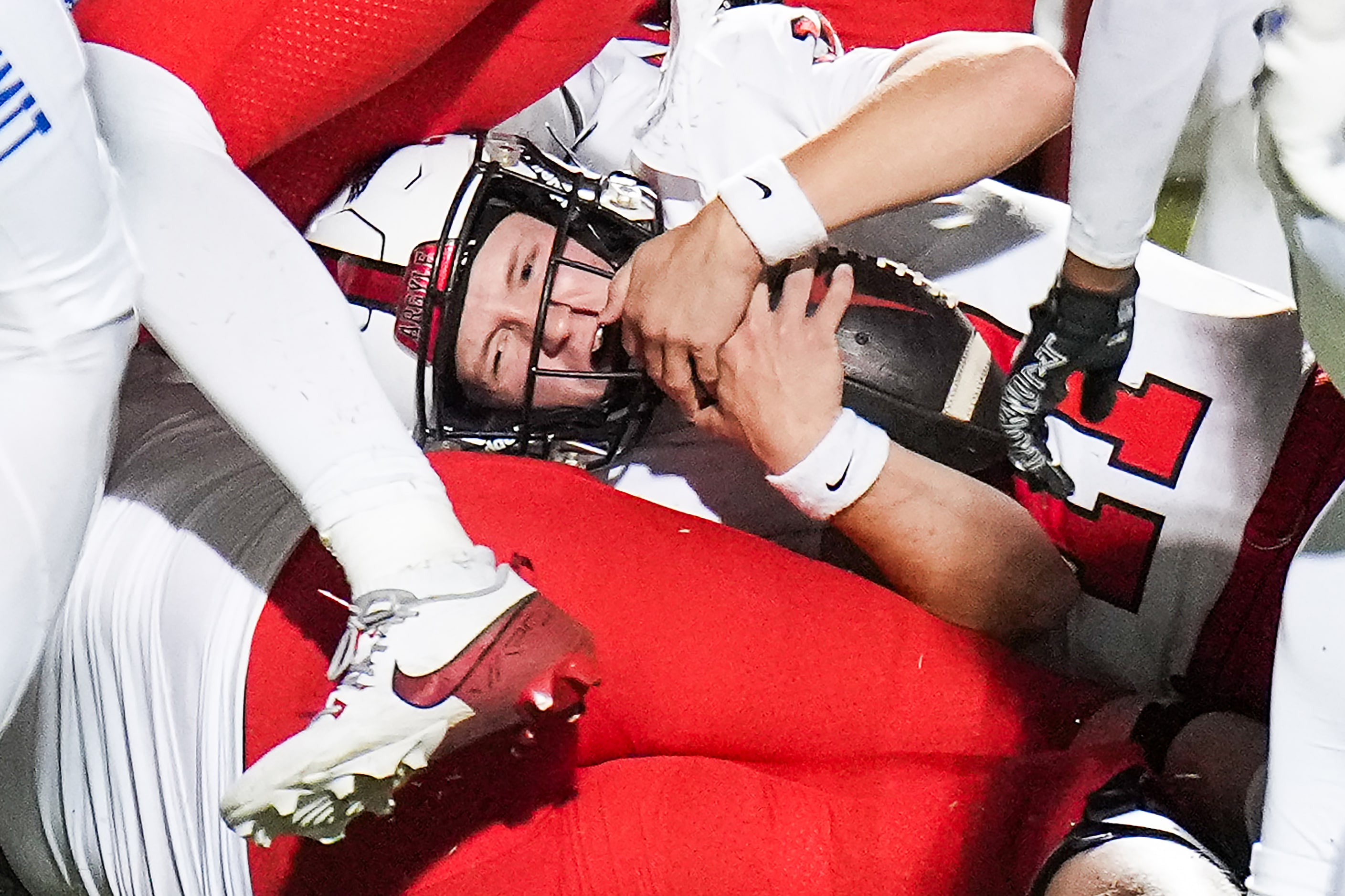 Argyle quarterback Maguire Gasperson (11) pushes into the end zone for a touchdown during...